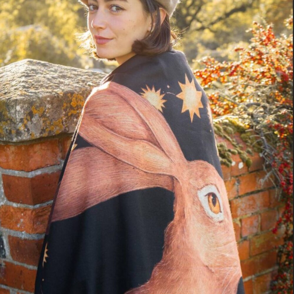 NWT FABLE England Jessica Roux Tarot Tales Celestial Empress Blanket Scarf Wrap!